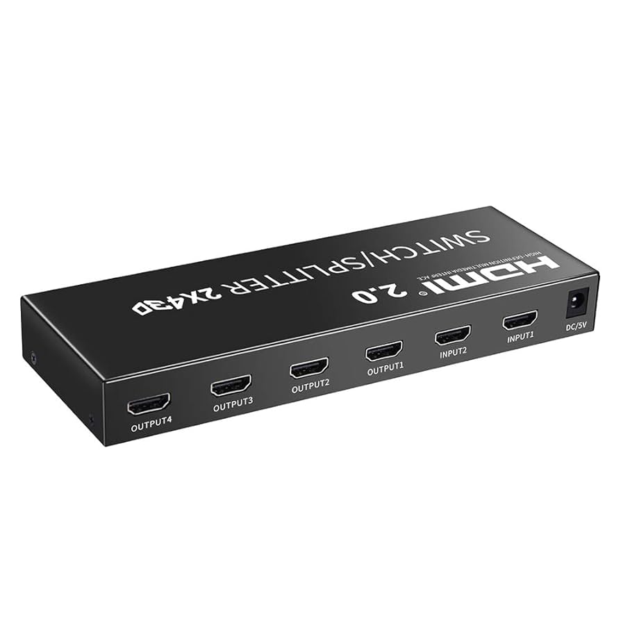 Amazon | HDMI 2.0 切替器 分配器 2入力4出力 2x4 4画面同時出力